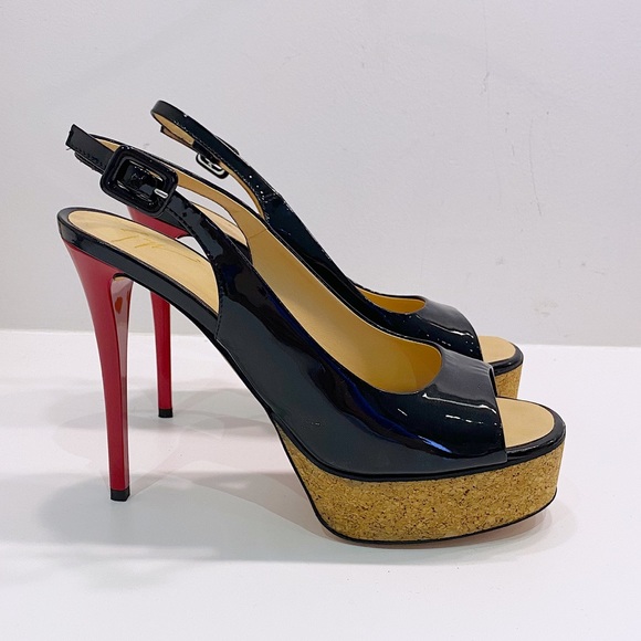 Giuseppe Zanotti Black Patent Peep Toes - 38.5 - Picture 5 of 11